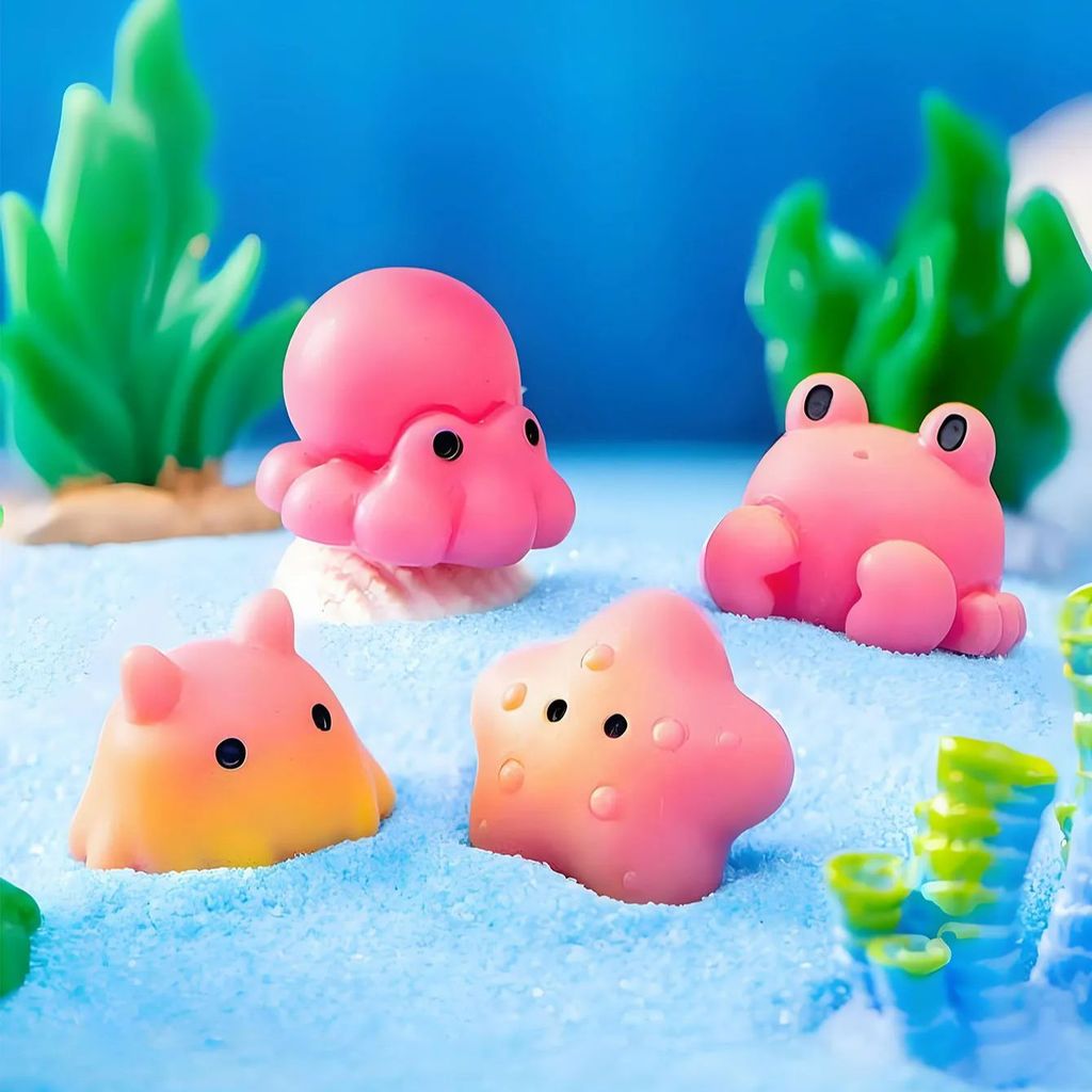 10/20pcs Mini Ocean Resin Animals Tiny Sea Animals Figurines Mini Fish for DIY Fairy Garden Glass