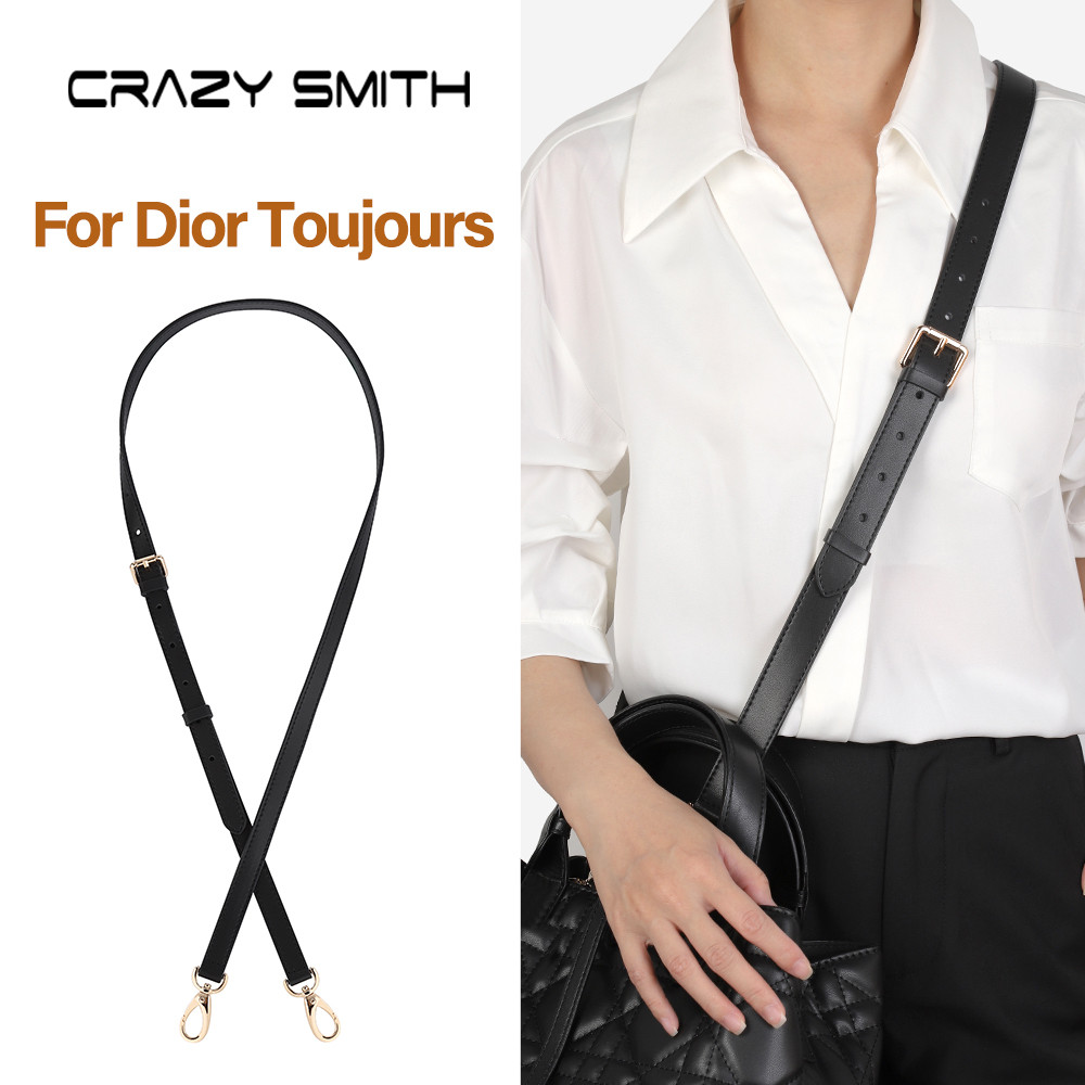 CRAZYSMITH Genuine Leather Bag Strap for Dior Toujours Bag Shoulder Straps Adjustable Crossbody