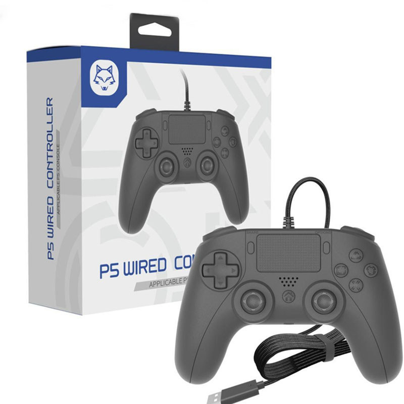 For PS5 Console Controller Wired USB Gamepad Dual Vibration/6 Axis Gyro USB Controller Gamepad For