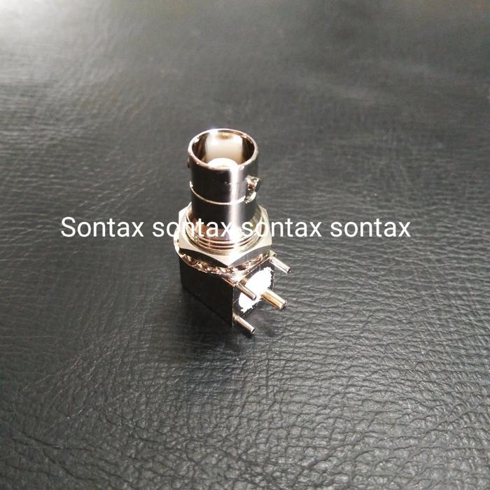 BNC FEMALE KONEKTOR CONECTOR CONNECTOR RF PCB 90 DERAJAT SIKU RADIO