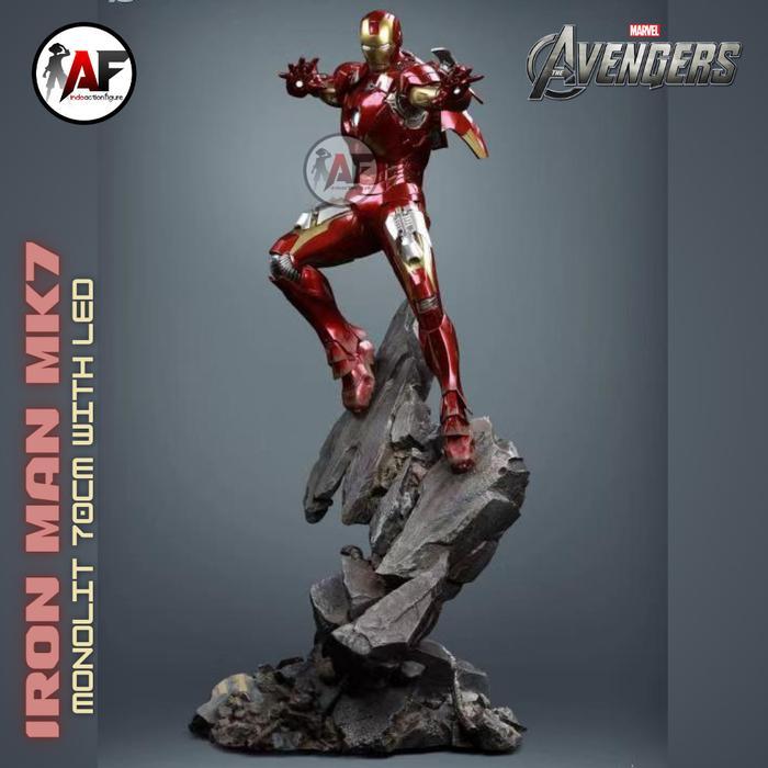 PRE ORDER RESIN Statue Marvel Iron Man MK7 Monolith 70cm Studio Design Recast with LED