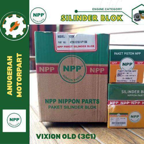 Npp Paket Silinder Blok ( Blok Seher Komplit 3C1) Motor Vixion Old Merek Npp Original Quality