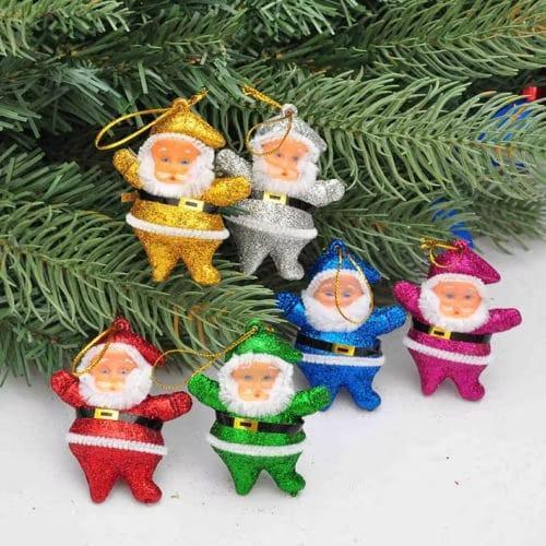 Dekorasi/Hiasan Pohon Natal Santa Kado Drum Biji Pinus Mini Hiasan Pohon Natal Lucu Merry Christmas