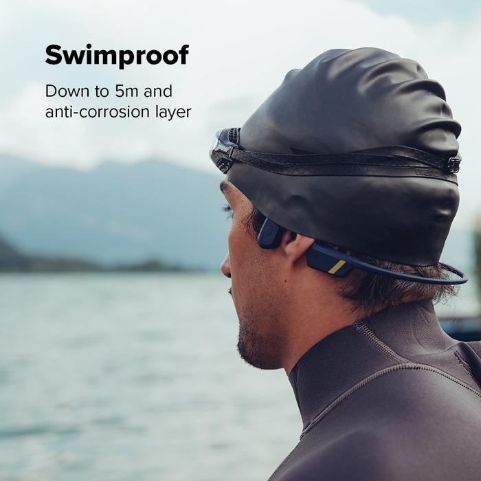 Suunto Aqua Lime Blue - Waterproof Open-Ear Bone Conduction Headphones With Offline Audio Terbaik