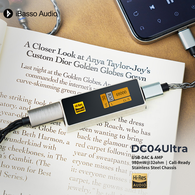 iBasso Jr. DC04Ultra Portable Mobile Phone Decoder Amplifier DAC USB 4.4mm Headphone IEM AMP