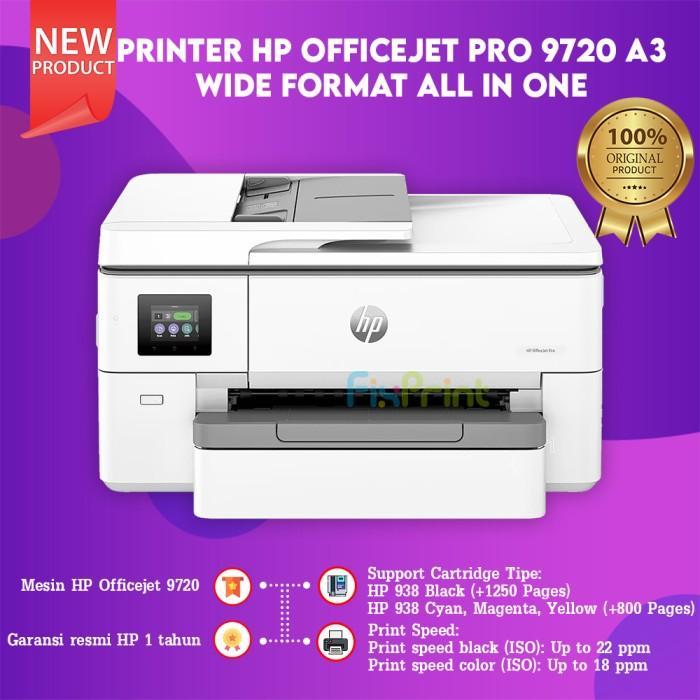 TEREMURAHTERLARIS READY SILAHKAN DIORDER PRINTER HP OFFICE JET PRO 9720 A3 (PENGGANTI 7720) PRINT