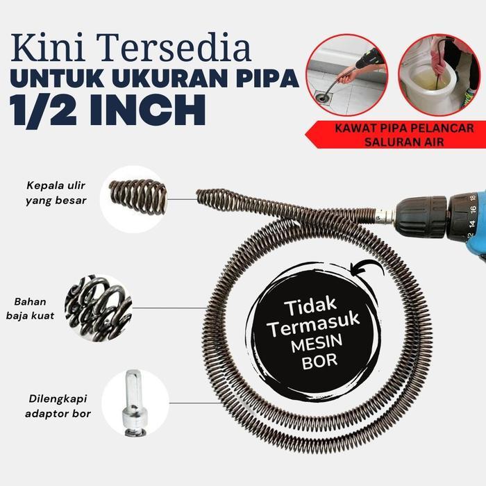 Kawat Pembersih Saluran Air Pipa Wastafel / Kawat Penjepit Kotoran Anti Sumbat