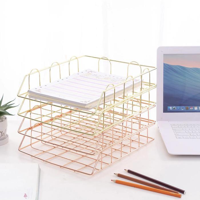 VERTUREWIRE Tray Dokumen Susun - Rak Dokumen Kertas