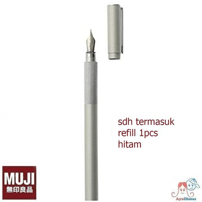DISKON Muji Aluminum Fountain Pen - pulpen kaligrafi / Calligraphy pen