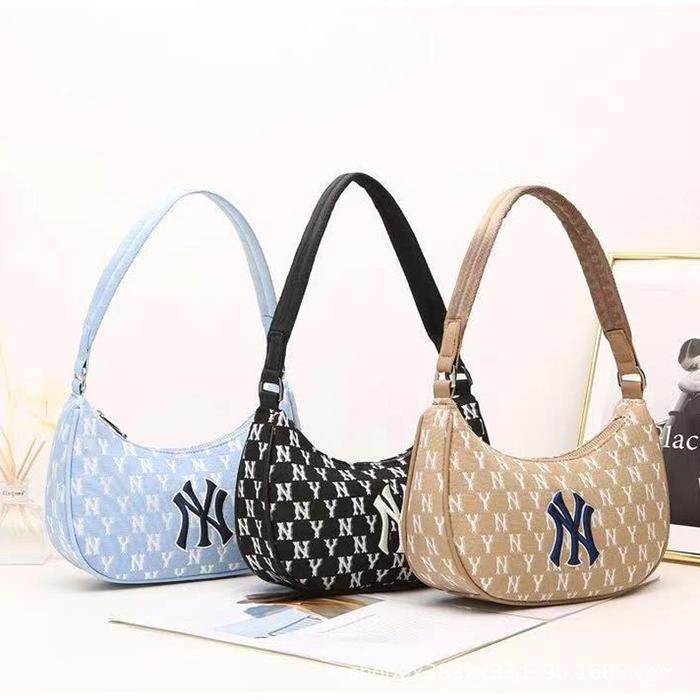 Sale Tas Ny Yankees Mlb Bag Monogram Jacquard Hobo