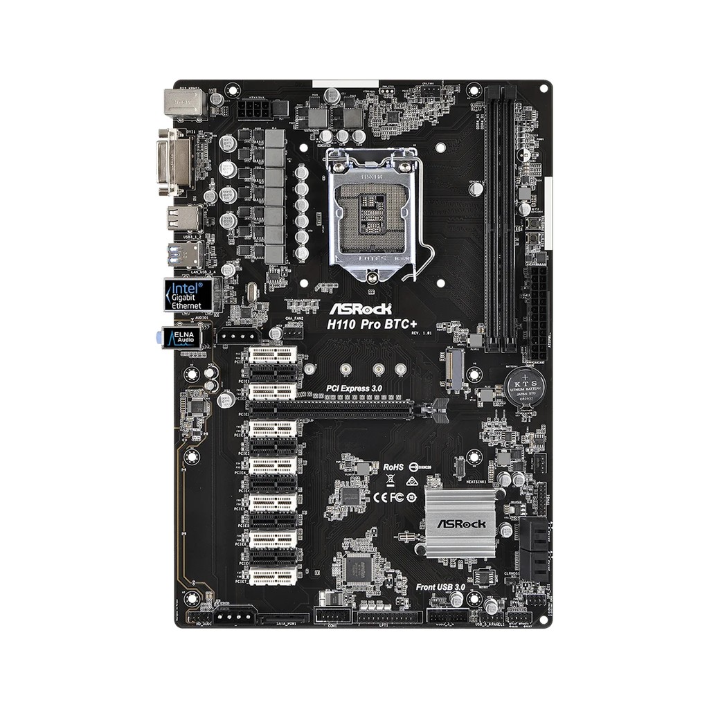 ASRock H110 PRO BTC+ mining guide Motherboard LGA 1151 DDR4 32GB PCI-E 3.0 M.2 12PCI-E X1 ATX