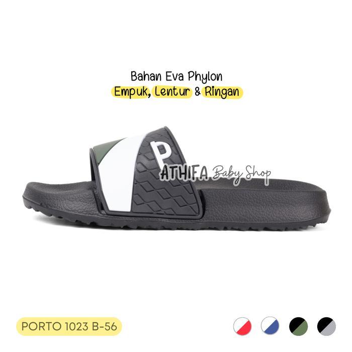 Sandal Selop Karet Anak Laki 5 6 7 8 9 10 Tahun Slip On Slop / Selobong Anak Cowok / Lelaki Terbaru