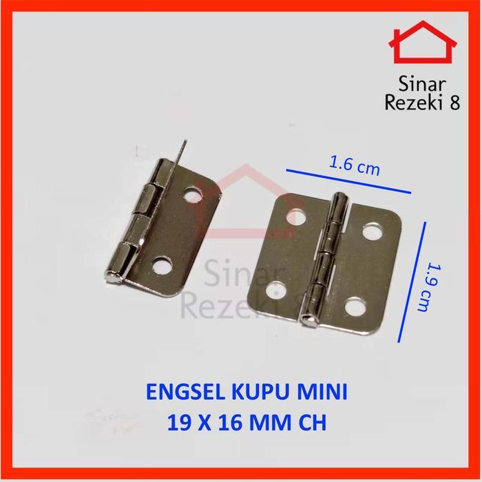 Engsel Kupu 1 inch OVAL Chrome / Mini Kandang Gerobak Pintu Kecil .
