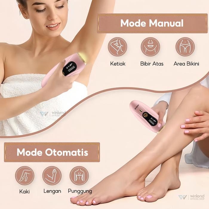 Winland Ipl Laser Hair Removal Ipl Hair Removal Device / Alat Penghilang Rambut 999999 Flash Terbaru