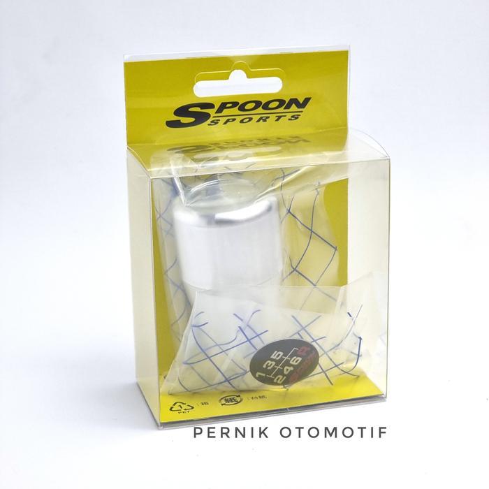 SPOON SPORTS Shift Knob Silver Alumi 6 Speed Gear ShiftKnob Manual 6MT Tuas Persneling Mobil Honda