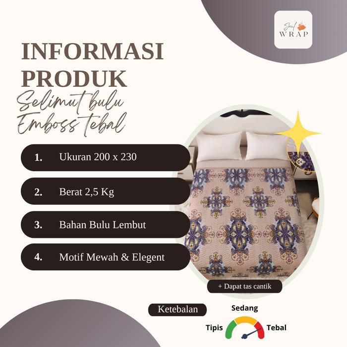 [Selimut Emboss Tebal] - SELIMUT BULU EMBOSS TEBAL JUMBO 200 X 230