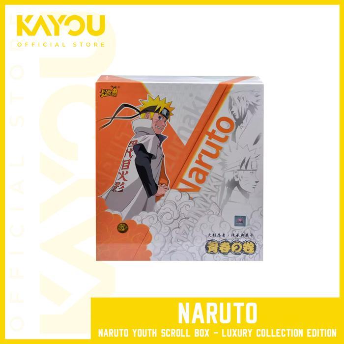 TERBARU KAYOU Naruto Youth Scroll Box Koleksi Kartu Premium Tema Dunia Ninja Uzumaki Design Tajam