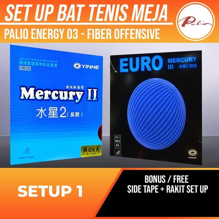 Paket Bat Pingpong Rakitan Palio Energy 03 Fiber Offensive Yinhe Palio #Gratisongkir