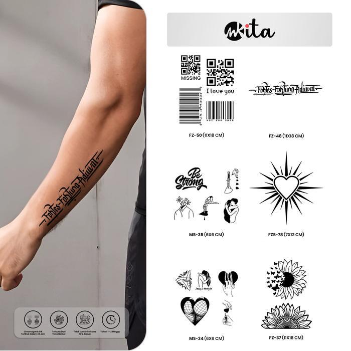 Tatto Temporer Halal Semi Permanen Tato Fruit Ink Karakter