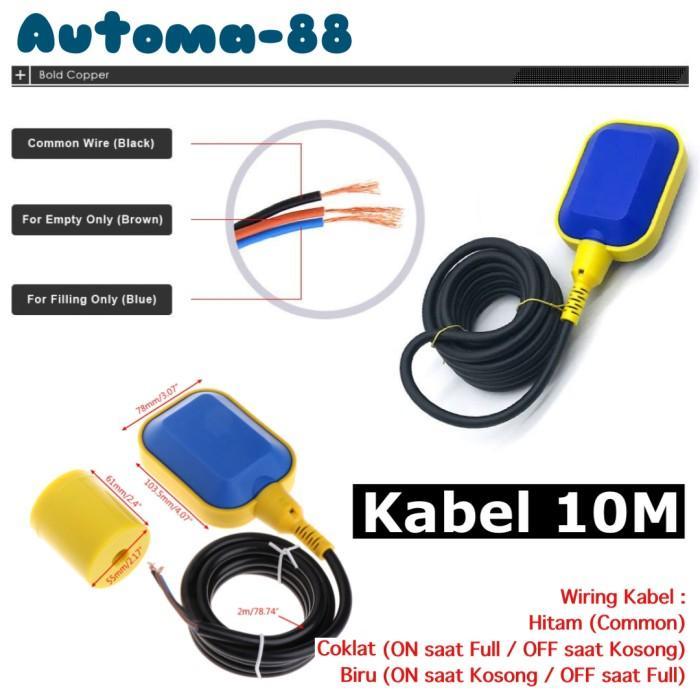 Cable 10M Float Level Switch Radar 10 Meter Com No Nc Automatic Sensor