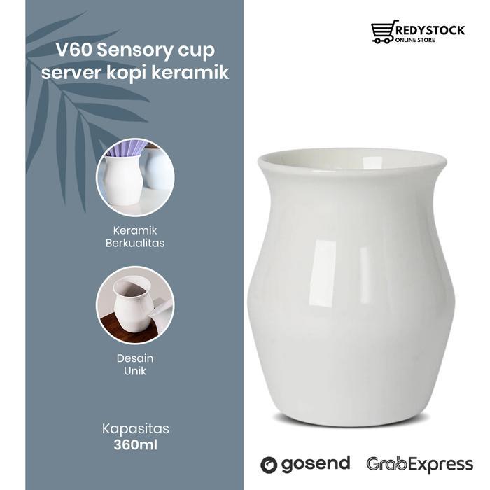 V60 sensory cup model gami coffee server kopi 360ml OR360 - Putih