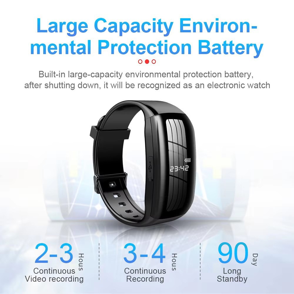 8-128GB SmartWatch 1080P HD Audio Voice Recorder Wristband Can Take photos Camera Watch Intelligent