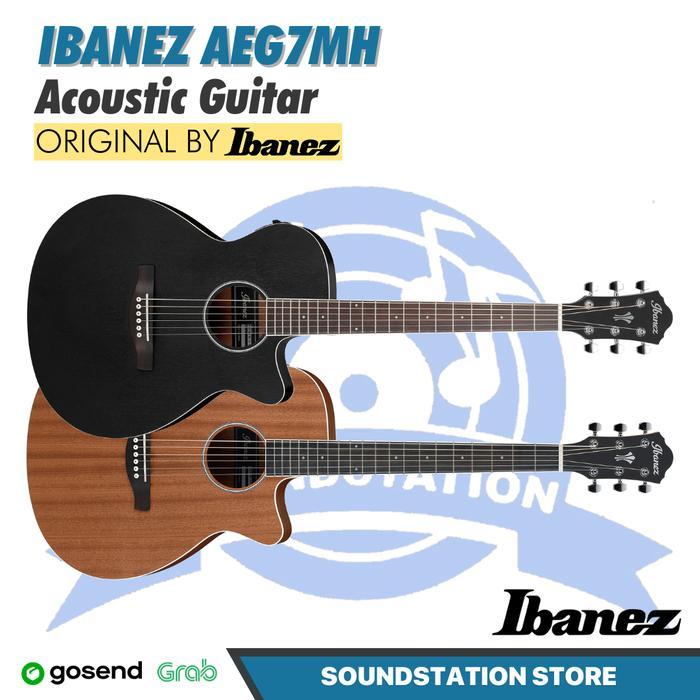 IBANEZ AEG7MH Acoustic Electric Guitar Gitar Akustik Elektrik AEG-7 Mahogany Original