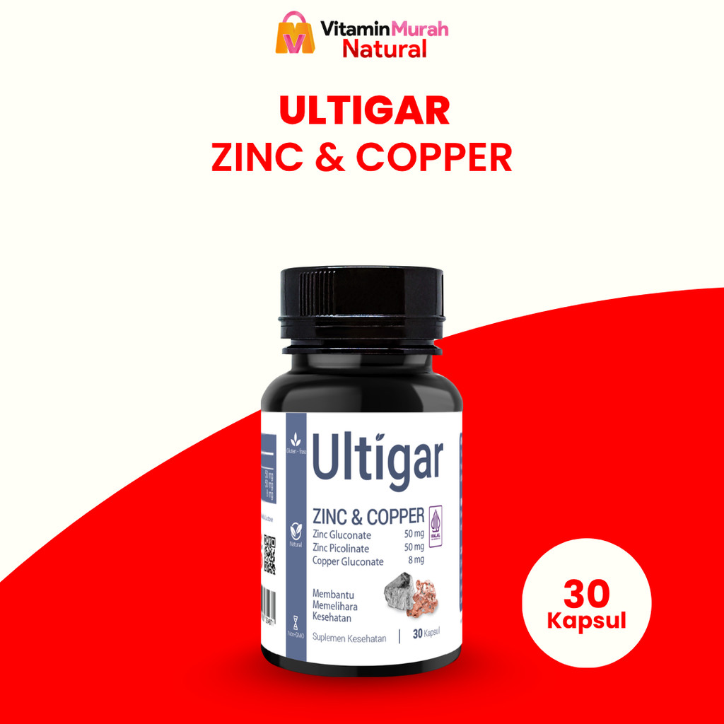 ULTIGAR ZINC & COPPER ISI 30 & 100 KAPSUL - SUPLEMEN KESEHATAN
