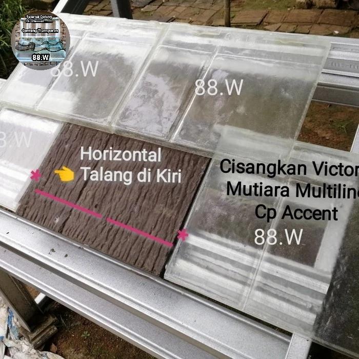 "New" Genteng Transparan 88.W Beton Flat Horizontal