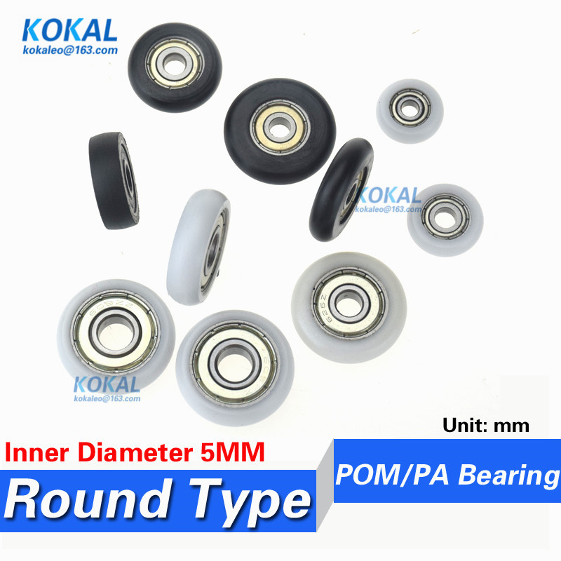 10PCS high quality 625zz 695zz ball bearing coated with POM PA nylon sliding roller wheel guide