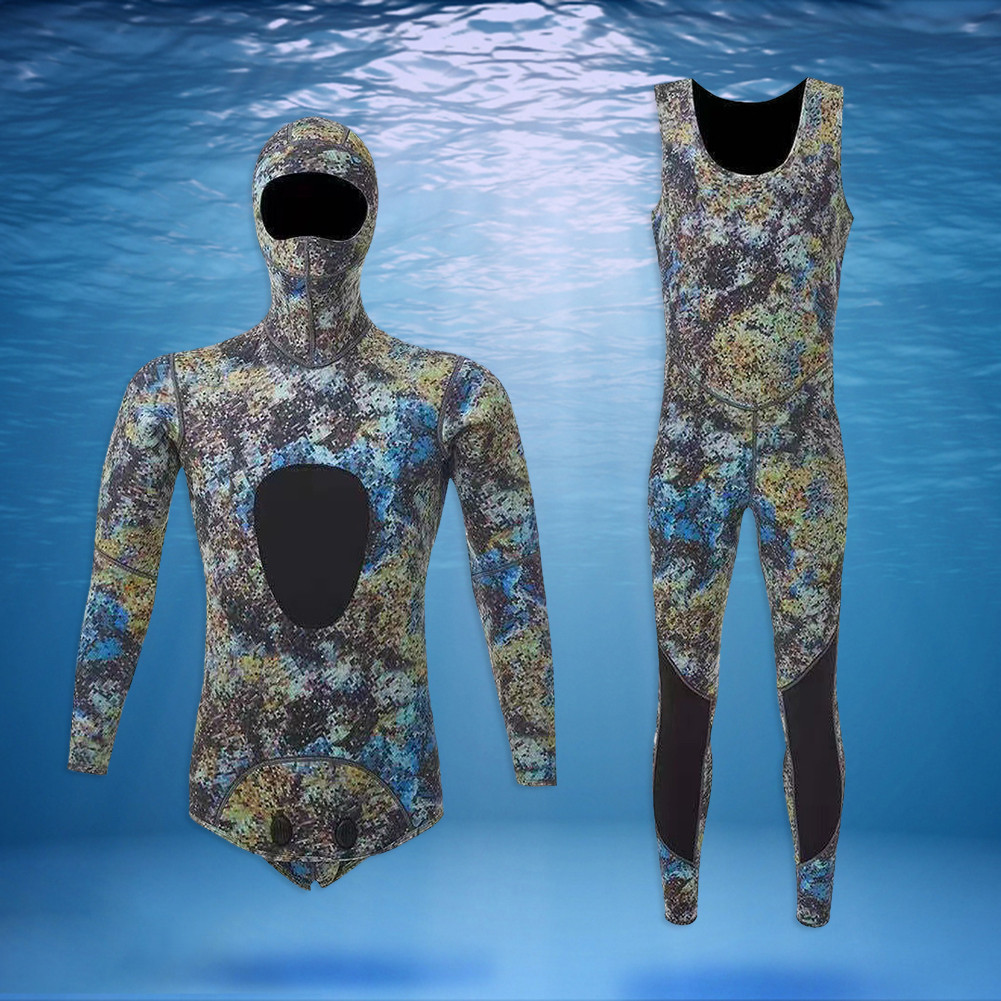 2pcs Split Swim Wetsuit 1.5mm/3mm Neoprene Warm Surfing Male Diving Suit Men Jellyfish Prevention We