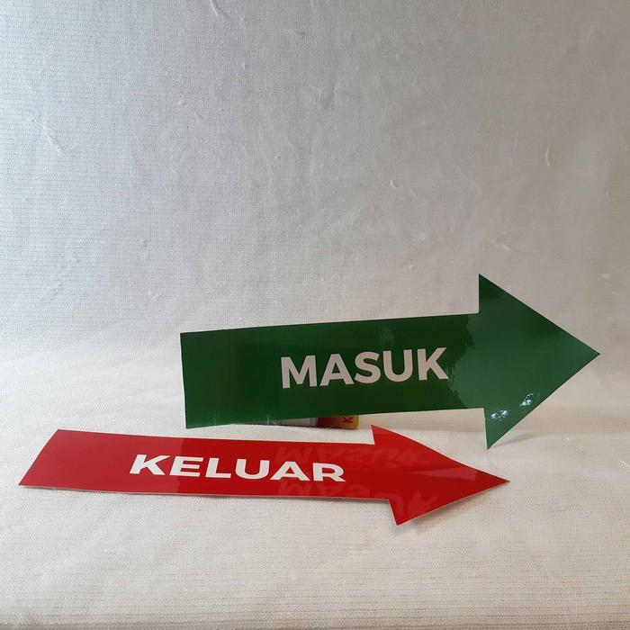 Stiker Anak Panah Keluar - Masuk