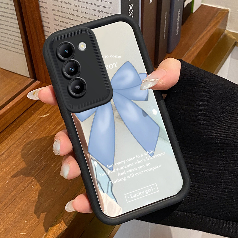 Casing Hp Untuk VIVO Y100 5G Z1 Pro Z5x Case HP Casing pola busur biru Kesing Kasing cermin Cesing S