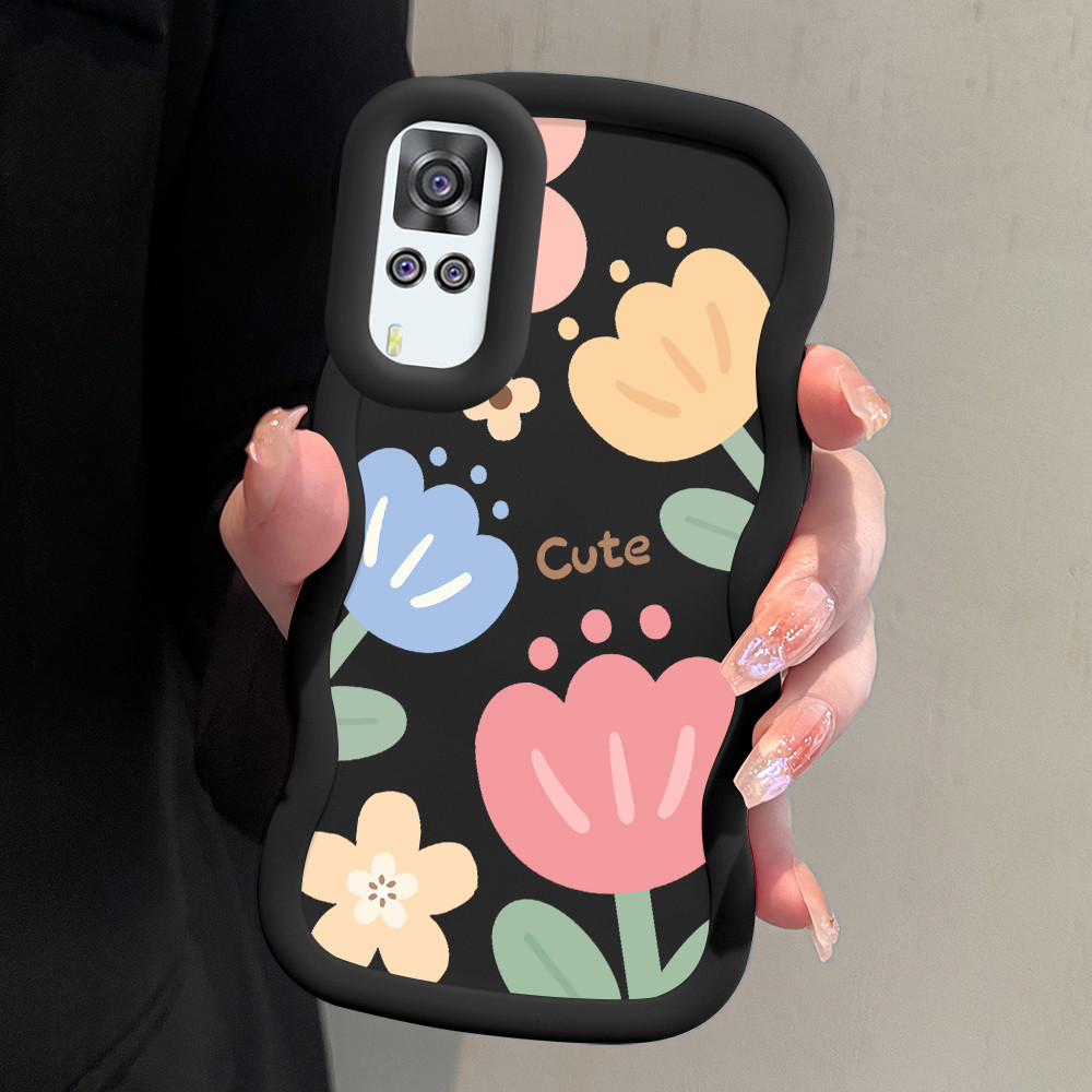Casing Hp Untuk VIVO Y31 Y51 Y51A Y53S 2020 2021 4G Case Softcase Kesing Soft Cassing Mode Bunga 024