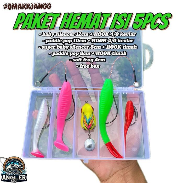 Paket hemat isi 5pcs umpan casting Ikan Gabus dan toman