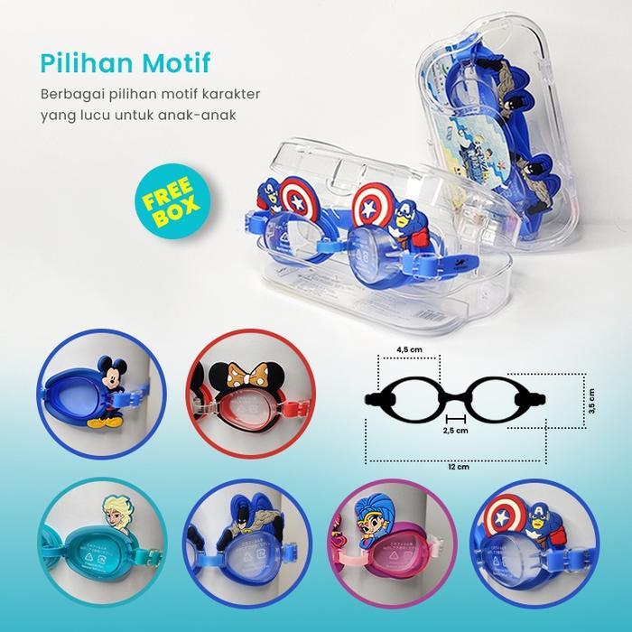 Decathlon Aquatic - Kacamata Renang Anak Remaja Bermotif