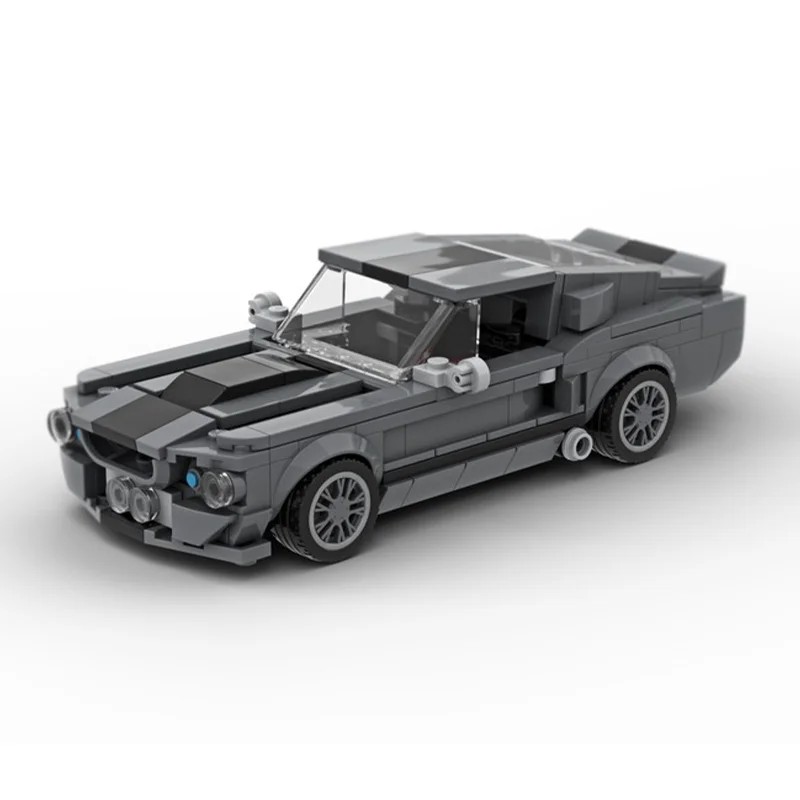 382PCS New MOC Car Model City Highway Mustang Shelby GT500 Children's Educational Building Blocks