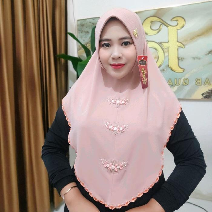 Sedia hijab instan fo Jasmin Jersey parfum sulam cantik