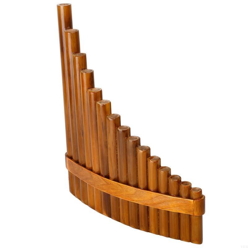 Handmade Pan Flute 15 Natural Bamboo Pipes Wind Instrument Slippers G Wrench Flute Pan Flute Folk