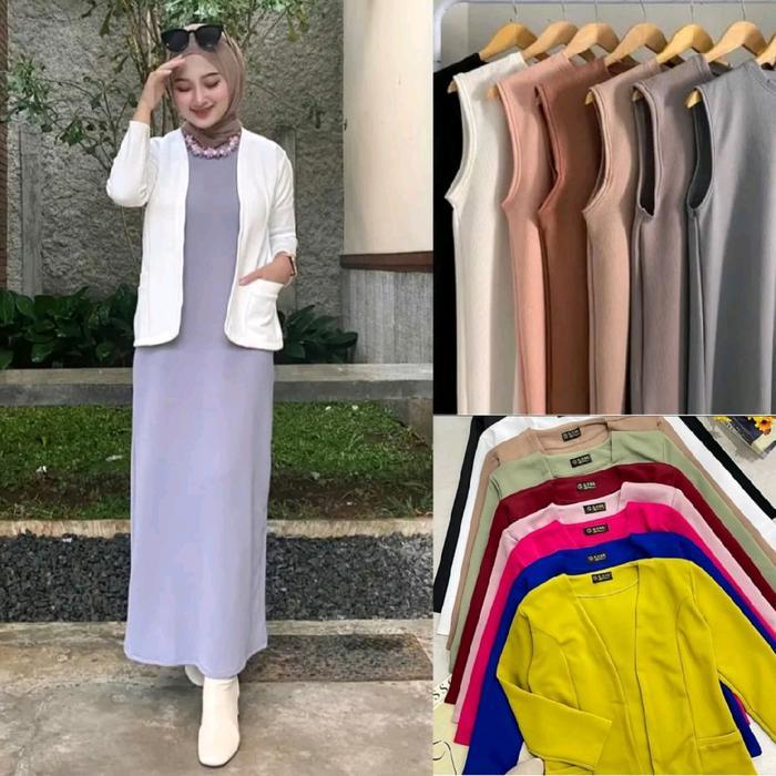 SETELAN INNER BLAZER SCUBA POLOS