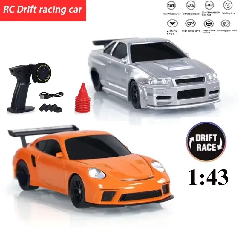 New 143 RC Drift Cars Mini RC Race Cars 2.4G Remote Control 4WD High-Speed Motor Vehicle Model For