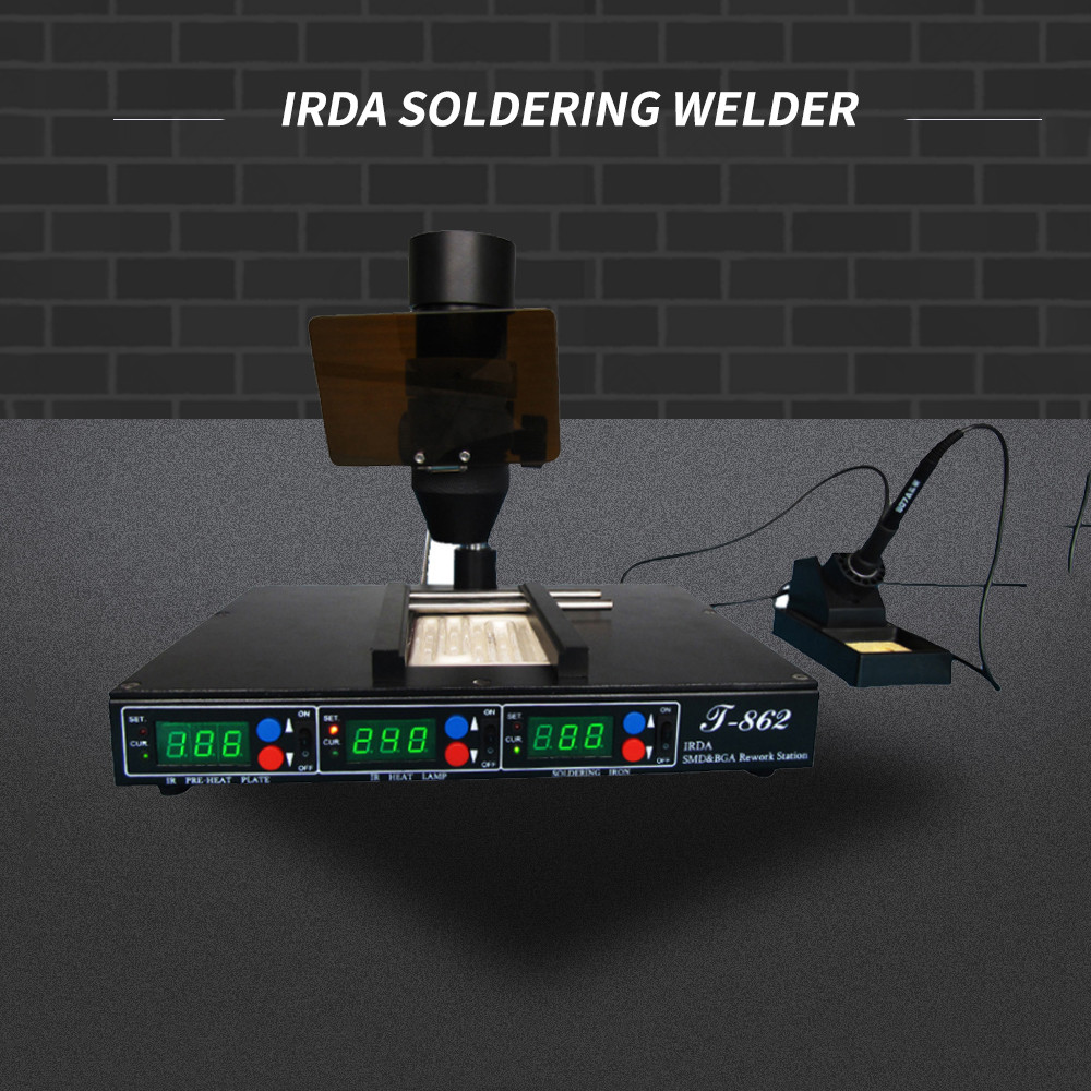 FLASH SALE    Authorized PUHUI T-862 IRDA SMD BGA IR Rework Station IRDA Soldering Welder Infrared S