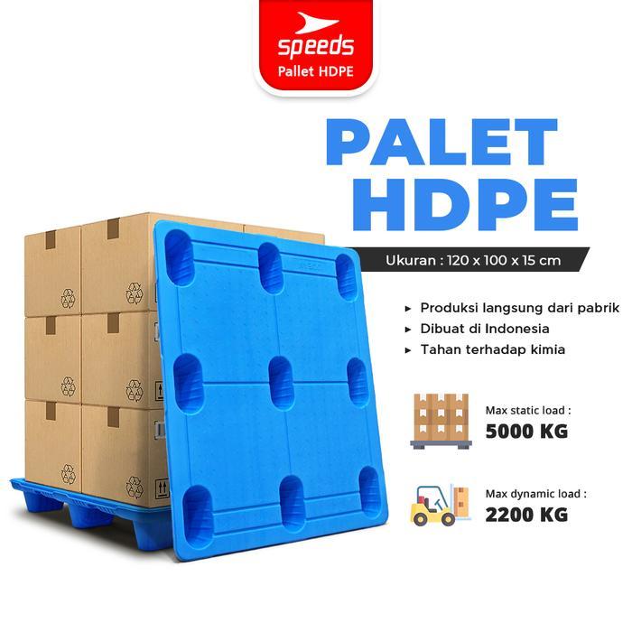 Palet Plastik HDPE Warehouse Pallet 120x100x15cm Plastic Pallet Kaki 9 Kuat Kokoh - Sar Mart
