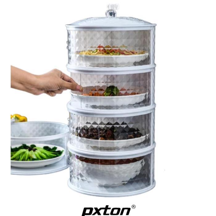 PXTON - MULTILAYER RAK PLASTIK PENYIMPANAN TEMPAT MAKANAN PENUTUP