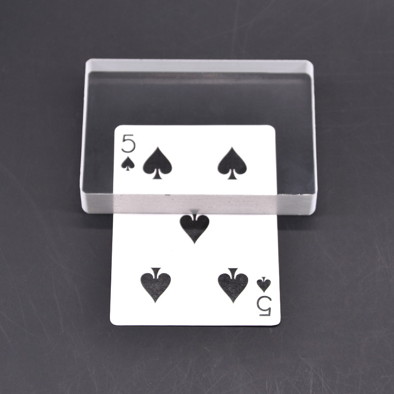 Omni Deck Glass Card Deck Ice Bound Magic Tricks Close Up Magia Sign Card to Clear Block Magie