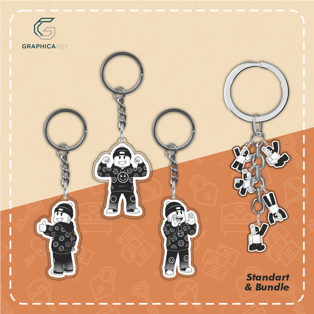 Ganci / Gantungan Kunci Akrilik ROBLOX FORSAKEN NOLI YAAI & 007N7 IDIOT