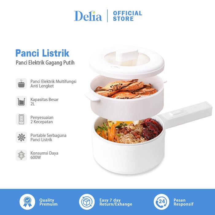 Panci Listrik Multifungsi 2L Lapisan Keramik Anti Lengket Panci Elektrik Dengan Steamer