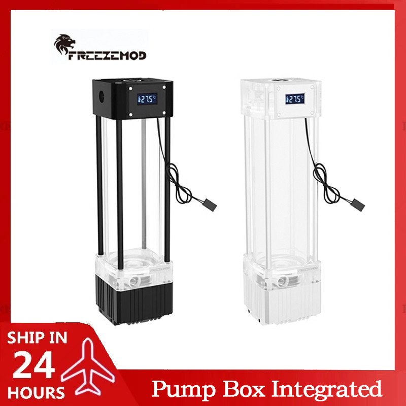 FREEZEMOD AIO Pump+Reservoir With Temperature Display,Water Tank Res Combo For PC Water Cooling