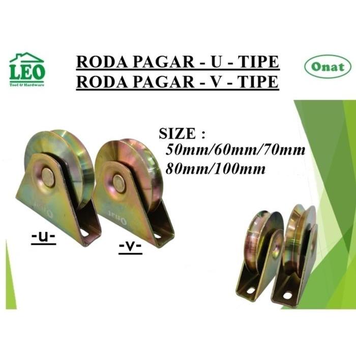 Sale Roda Pagar Pintu Gerbang Geser Rel Bubut Besi Katrol Model Tipe Type U V