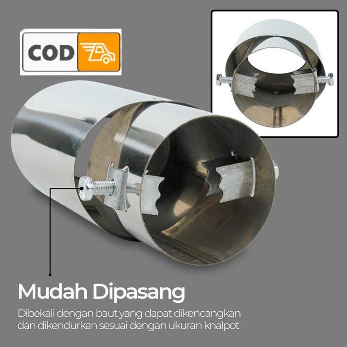 Muffler Ujung Pipa Knalpot Mobil Racing Slincer Ekor Pengganti Variasi